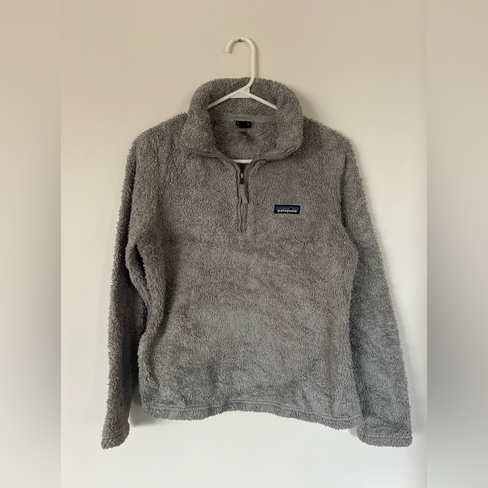 Patagonia Jacket Women’s Los Gatos 1/4 Zip Pullover Fuzzy Fleece Gray Size S